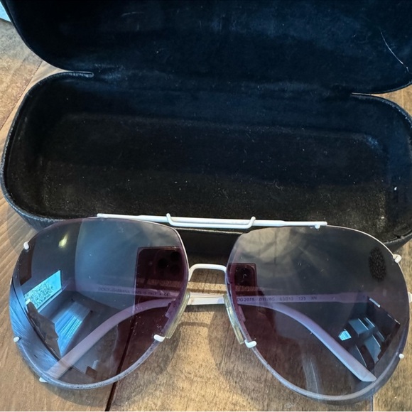 Dolce & Gabbana Aviator Sunglasses DG 2075 - White Unisex - Picture 4 of 6